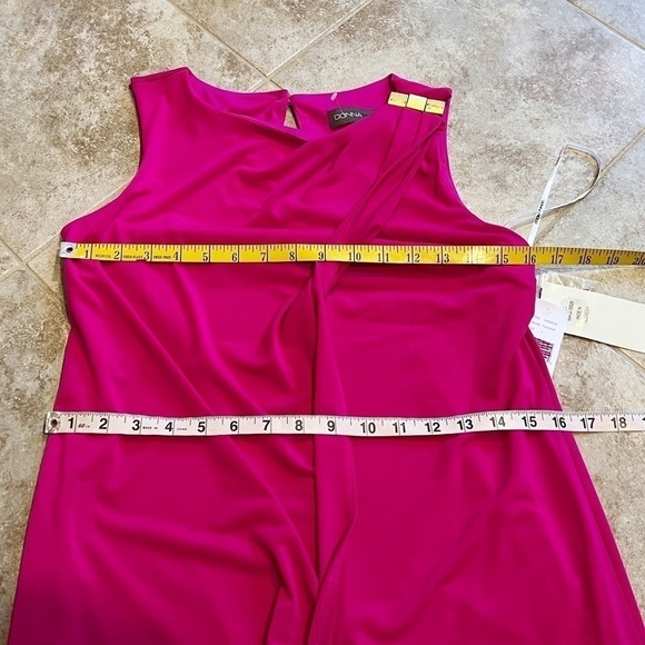 NWT Donna Ricco New York Fuchsia Pink Barbie Mini Sheath Dress Sz 2 Stretchy - Picture 4 of 9